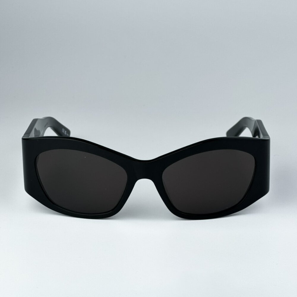 Balenciaga BB0329S 003 BRAND NEW Sunglasses Black Grey Geometric Unisex - Picture 6 of 12